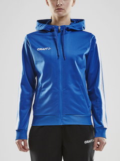 Craft Bluza z kapturem Hoodie Fullzip Pro Control niebieska/biała Damska
